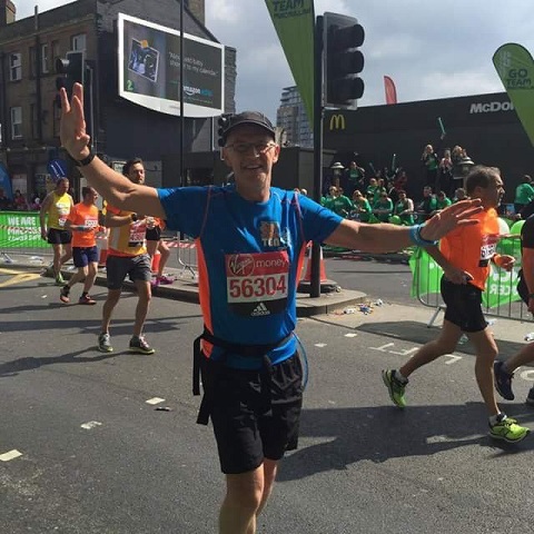 Man Running And Celebrating